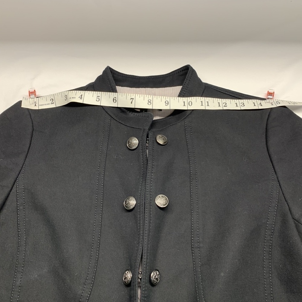 Talbots Black Button-Up Military Style Jacket - Picture 10 of 14